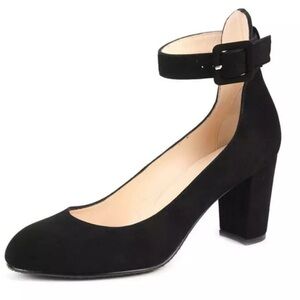 Jon Josef Ted Black Ankle Strap Pumps. P/A878/650